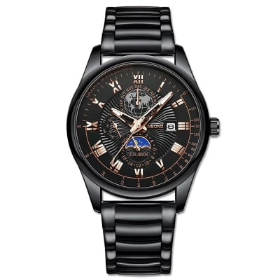 Picture of BINBOND B3982 New Style Silver Men Quartz Watch Authentic Stainless Steel Band Water Proof Date Display Dials Decoration Watch