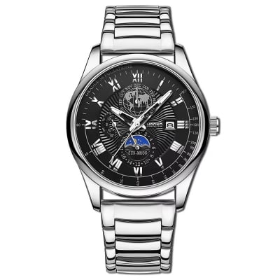Picture of BINBOND B3982 New Style Silver Men Quartz Watch Authentic Stainless Steel Band Water Proof Date Display Dials Decoration Watch