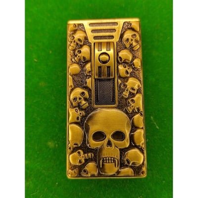 Picture of Retro Metal skull shape Refillable lighters