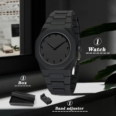 Picture of Black Arabic aura watch -Black