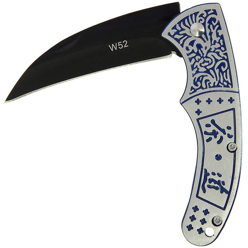 Picture of DNA Camping Hiking Fishing Hawkbill EDC Karambit Non Locking Less than 3" Folding K nife with -Multicolor