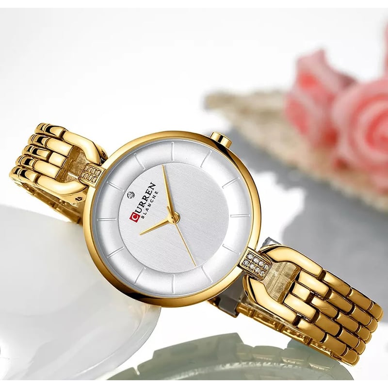 Picture of inspried by Curren 9052 Luxury Brand Fashion Stainless Steel Wrist Watch For Women - Black