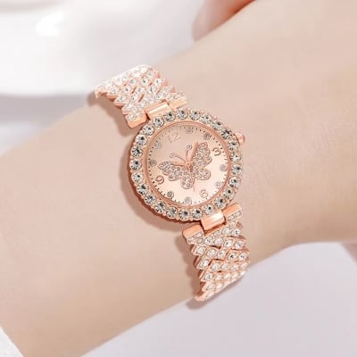 Picture of Inspried bye Watch with Stainless Steel Strap & Matching Bracelet - Ideal Gift for Her -Rose Gold