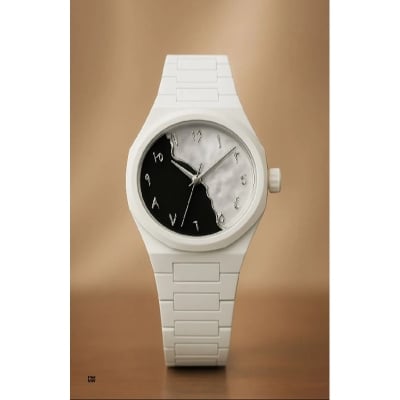 Picture of Inspried bye New Black Arabic Aura (rubber belt) watch Carbon Fiver Plastic Fashionable watch For Men
