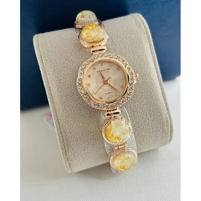 Picture of Titan Raga Power Pearls Quartz Analog Mother Of Pearl Dial faceted MOP Strap Watch for Women 95250WM01F -Brown