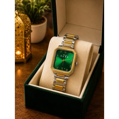 Picture of Islamic Arabic Dial SABR watch (Black& silver edition) with premium box