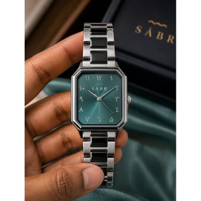 Picture of Islamic Arabic Dial SABR watch (Black& silver edition) with premium box