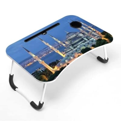 Picture of Computer Laptop Desk Small Foldable Multi-Function Bed Desk Simple Dormitory Lazy Table Bed With Laptop Table - Laptop Stand - Code 22