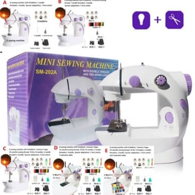 Picture of Mini Sewing Machine - Dual Speed Portable Mini Electric Pedal - Multicolor