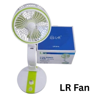 Picture of Rechargeable Folding Table Fan with Led Light - Green