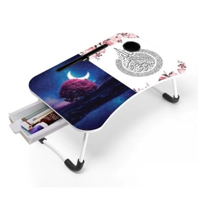 Picture of Small Table Foldable Student Dormitory Simple Computer Desk Cartoon Learning Table - Code 31 With Drawer