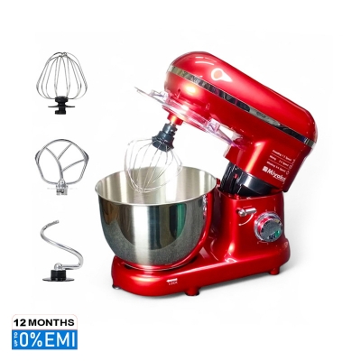 Picture of Miyako 1800 Watts Powerful Motor With Stainless Steel Bowl And 3 Attachments Stans Mixer,SM-1519N, Red