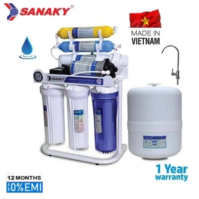 Picture of SANAKY 6 Stage Reverse Osmosis (R.O) Water Purifier with Mineral & Pressure Meter, SANAKY-S2., White