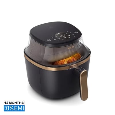 Picture of Philips NA342/09 Airfryer 3000 Series Review | 7.2L Digital XL RapidAir Plus Technology Air Fryer with Cooking Window & HomeID, Black