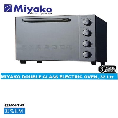 Picture of Miyako MT-32DBL-RCL Doble Glass Electric Oven, 32 Liters., Black