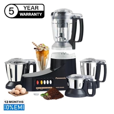 Picture of Panasonic MX-AC460 Heavy Duty Super Mixer Grinder-1000 Watts & High-Low Function, Black