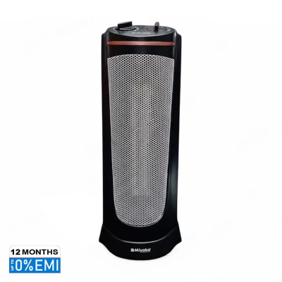 Picture of Miyako Electric Room Heater Safety Thermal Cutoff Device High Efficiency Heating Utilisation Energy Saving / Ptc Heater-2000 Watt 400 Sq Ft Heating Area--PTC-2068, Black