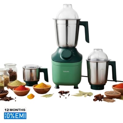 Picture of Philips 800 Watt Mixer Grinder HL7773 with 3 Stainless Steel Jars | Best Price BD, Green