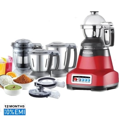 Picture of Panasonic MX-AE475(Red) Monster 4-Jar Super Mixer Grinder-23000RPM, Red