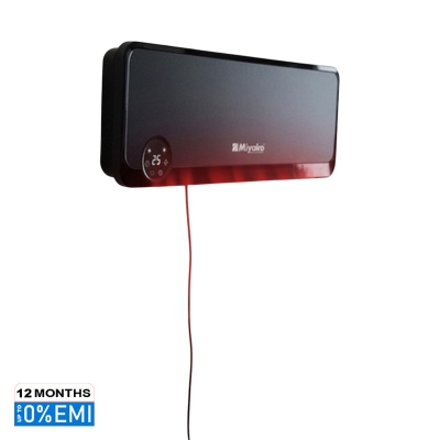Picture of Miyako PTC-WH-5210L wall-mounted room heater With Remote Control & Manual Contro Large Area Coverage Easy One Click Control Low Noise & Timing Function-2000 Watts, Black