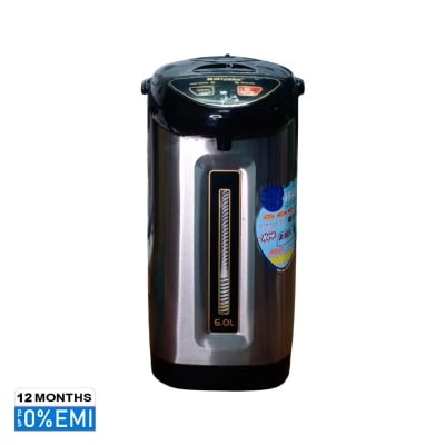 Picture of Miyako 6 Liters Electric Flask PCF-60HM,3 Way Water Dispenser With Re-Boiling Option, Silver