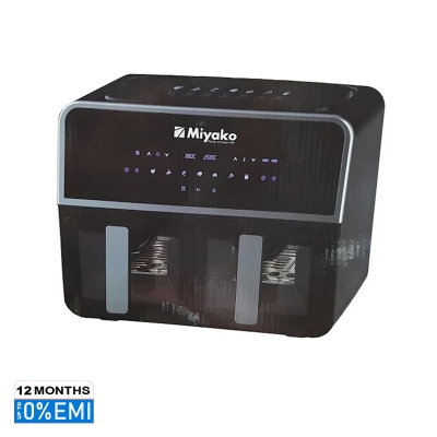 Picture of Miyako AF-4590 Double Chamber Digital Touch Panel Air Fryer, 9Liters., Black