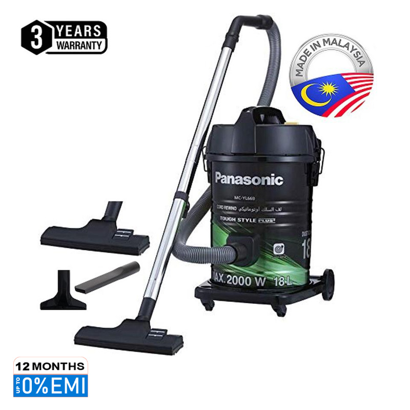 Picture of Panasonic Anti-Bacteria Filter Drum Type Vacuum Cleaner MC-YL633 (2000W)., Black