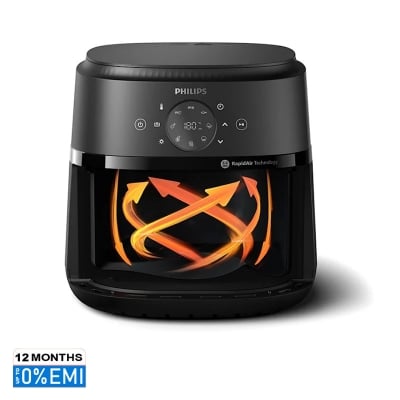 Picture of Philips Air fryer NA231 Digital Display 2000 Series with Cooking Window -6.2L, Black