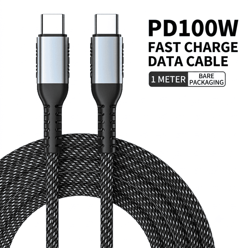 Picture of 100W PD Super Fast Charging Type-C Braided Cable for Samsung, Xiaomi, and Google Pixel