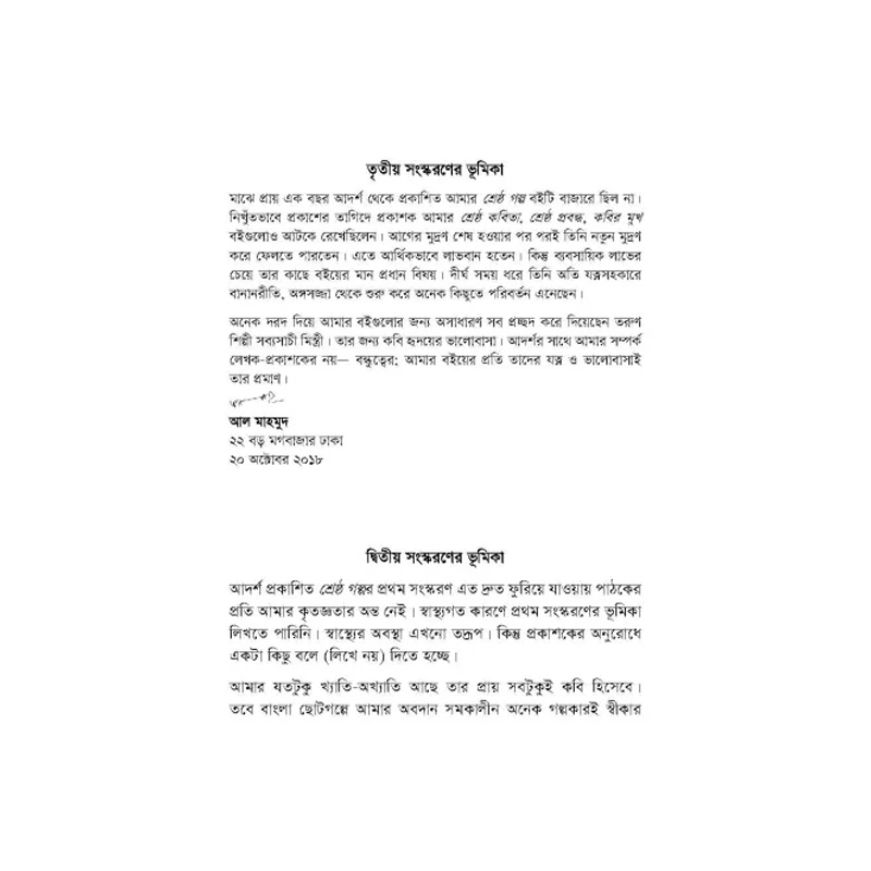 Picture of Shreshtha Golpo By Al Mahmud