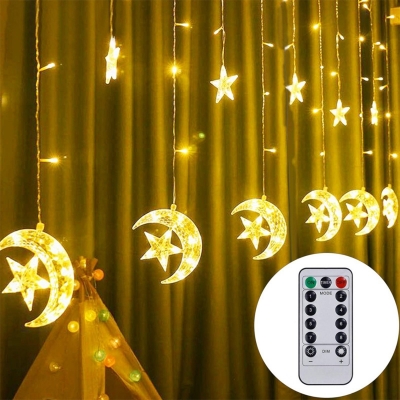 Picture of LED Moon Star String Fairy Lights 16ft Curtain Lights for Room Wedding Party Decoration