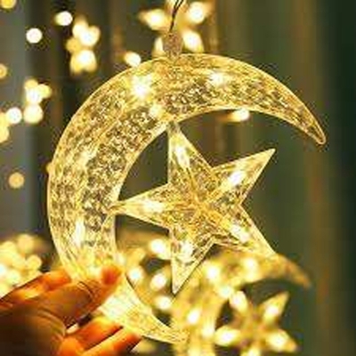 Picture of LED Moon Star String Fairy Lights 16ft Curtain Lights for Room Wedding Party Decoration