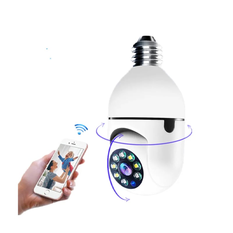 Picture of 1080P Full HD CMOS 355 Degree WiFi Smart Camera with MicroSD Card Recording Function Night Shot Mini Camera