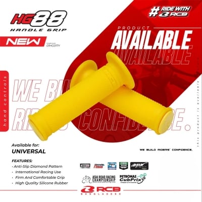 Picture of RCB HG88 RUBBER HANDLE GRIP (RACING USE) - YELLOW