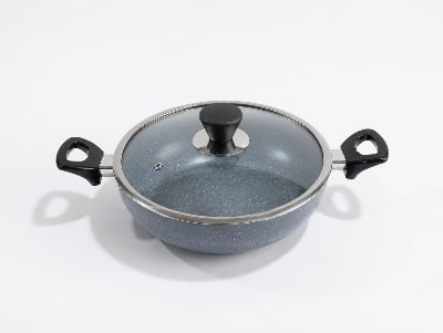 Picture of TPR NS Marble Coated Karai With Lid IB 26 CM