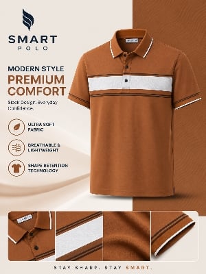 Picture of Stylish Men’s Polo Shirt – Soft Fabric Regular Fit - Black