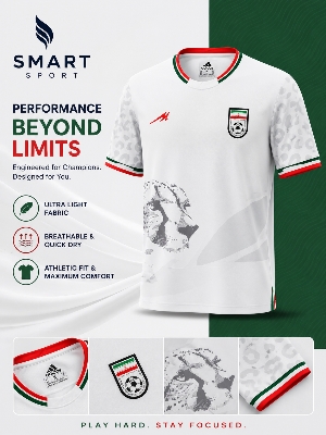 Picture of Iran Football Jersey 2026 – Premium Quality Men’s Sports Fan Jersey - White