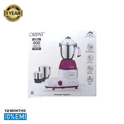 Picture of ORPAT Mixer Grinders Kitchen Gold 800W 3SS Jars - White
