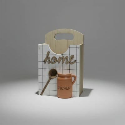 Picture of Farmhouse Wooden Caddy Organizer - Home & Kitchen