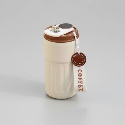 Picture of Smart Temperature Display Coffee Tumbler - Travel Mug with Strap
