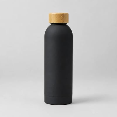 Picture of Bamboo Cap Insulated Water Bottle - 500ml-Midnight