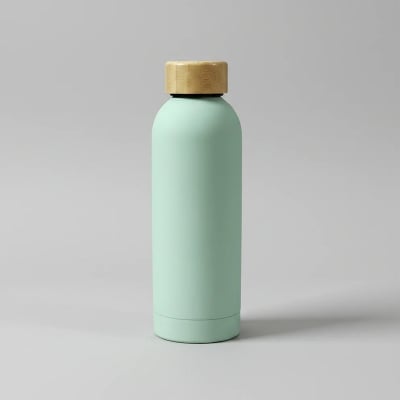 Picture of Bamboo Cap Insulated Water Bottle - 500ml-Mint