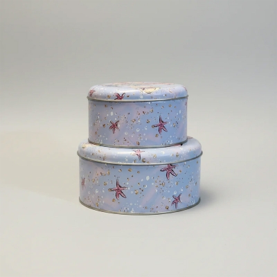 Picture of Starfish Tin Box Set - Lavender Blue (Set of 2)
