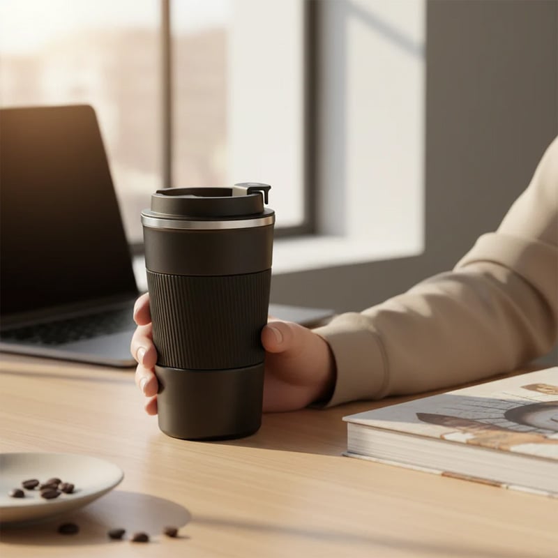 Picture of Matte Black Insulated Travel Mug – 500 ml