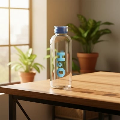 Picture of H2O Clear Glass Water Bottle – 700 ml