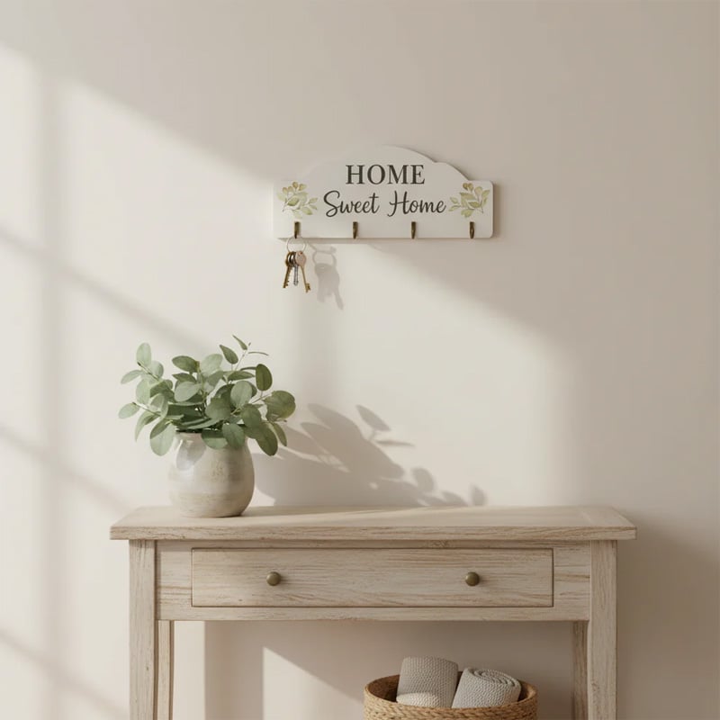 Picture of HOME Sweet Home Wooden Key Holder with 4 Hooks