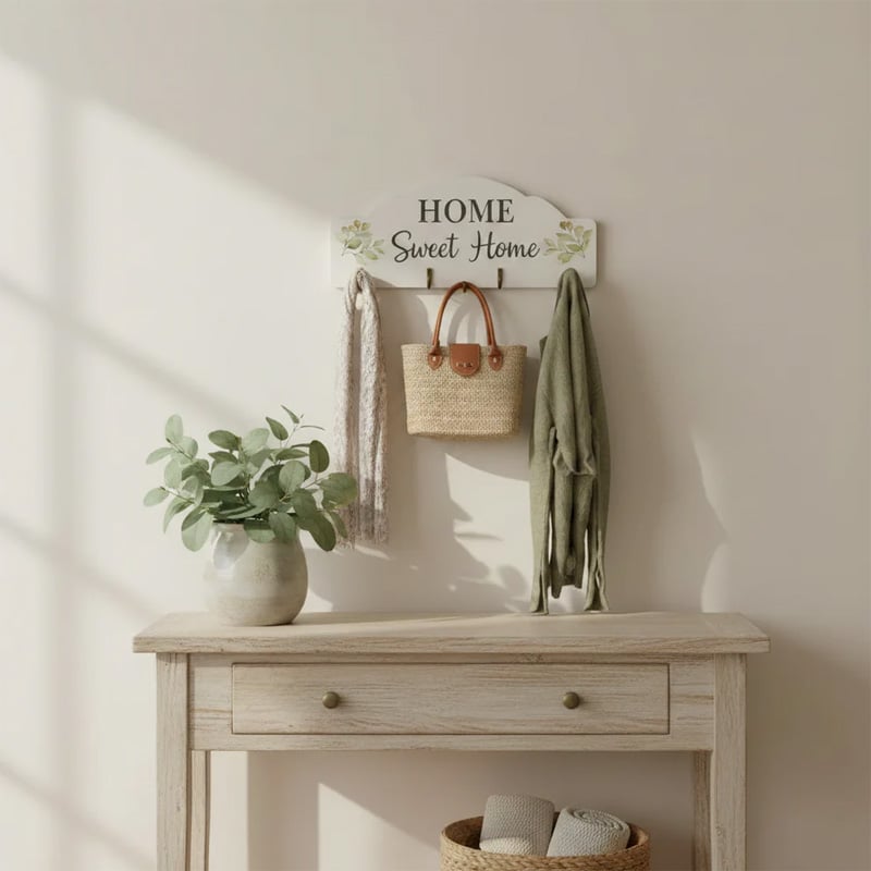 Picture of HOME Sweet Home Wooden Key Holder with 4 Hooks