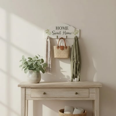 Picture of HOME Sweet Home Wooden Key Holder with 4 Hooks