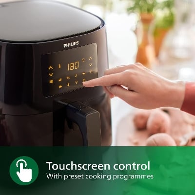 Picture of Philips HD9270 Air Fryer 6.2 Liter Capacity with Rapid Air Technology, Easy Clean Basket Black (2 Year Official Warranty)