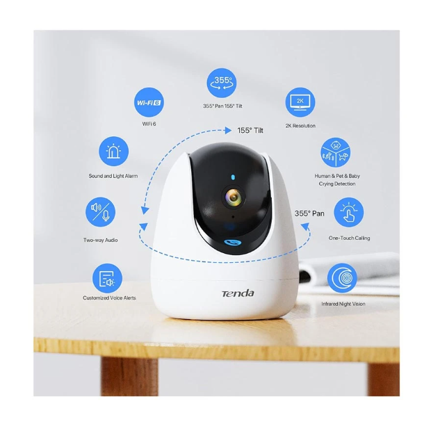 Picture of Tenda CP3 Pro (4mm) (3.0MP) Pan/Tilt Wi-Fi Dome IP Camera